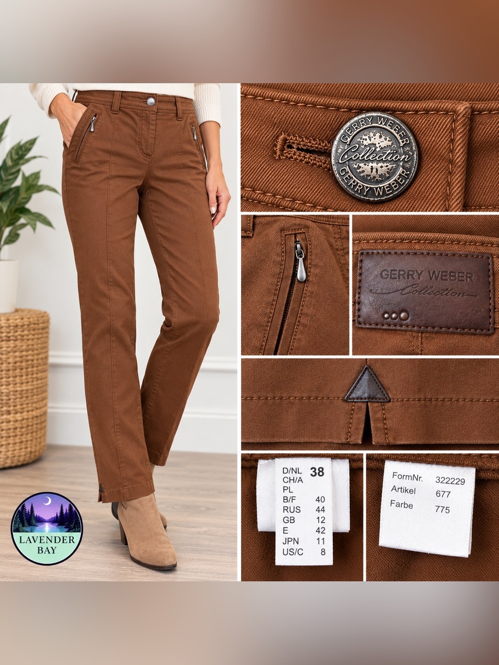 Gerry Weber Collection Brown Stretch Pants